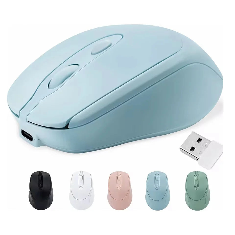 Wireless Computer Mouse Rechargeable 2.4G Bluetooth-Compatible Wireless Mouse USB Silent Gamer Mice For PC Laptop Macbook Tablet